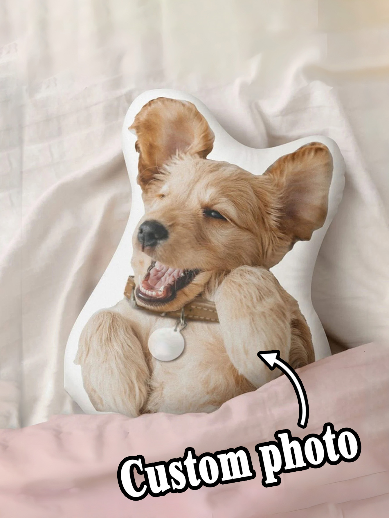 Custom Pet Photo Shaped Pillow